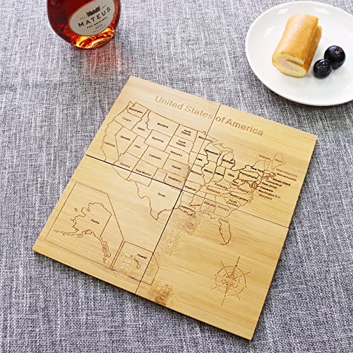 Natural Bamboo Coasters For Drinks - Refreshing Summer Vibes - Engraved Wooden Coaster Set For Coffee Tabletop - Stylish Home Decor For Summer Entertaining… #TOP4