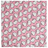Hobby Lobby Hello Kitty Bandana, 21 x 21 inches, Pink and White Pattern, Polyester Headscarf (Set of 2)