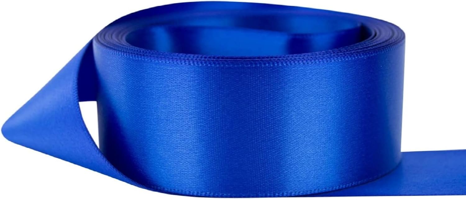 Double Sided Satin Ribbon Size 15mm x 10 Meters, Many Colours, Wedding Favours Decorative Easter Christmas (Royal Blue)