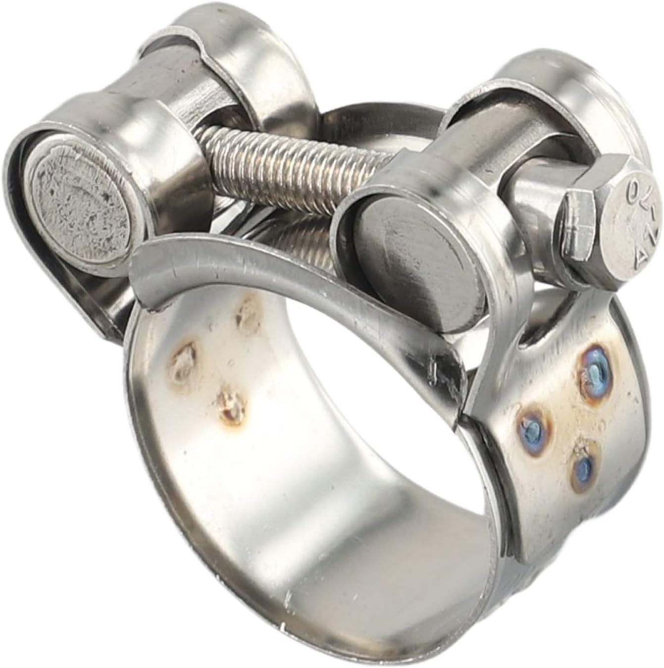 10PCS Stainless Steel Hose Clamps Heavy Duty T Bolt Exhaust Pipe Clips Tube Fixing Clamps Metal Fastener Repair Clamps Tools Hardware(32-35mm)