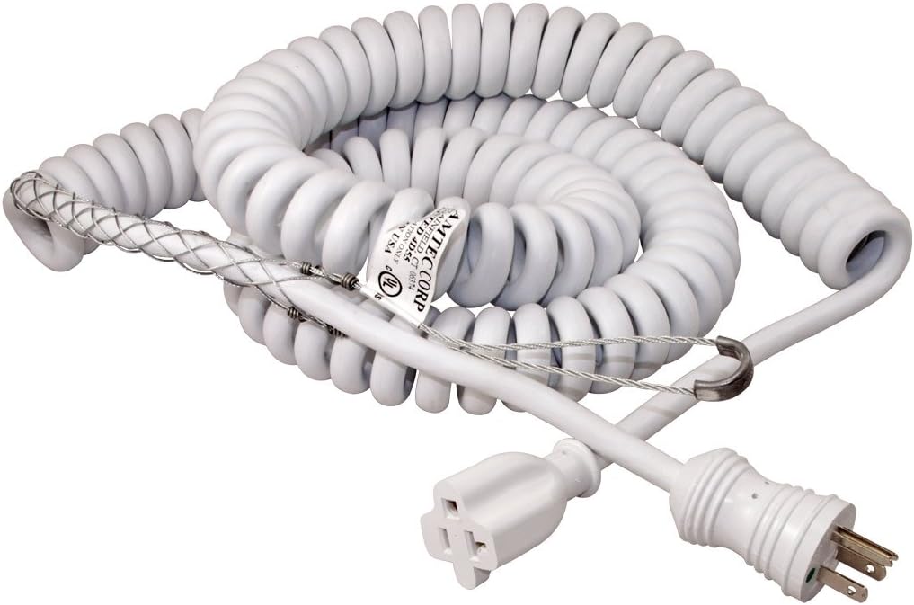 Conntek RL-70046-GB Upto 15-Feet Heavy Duty 12/3 Coiled Spring Extension Cord 15/20-Amp female Connector