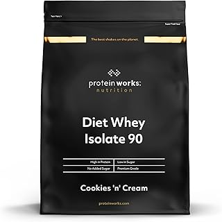 Protein Works - Diet Whey Protein Isolate 90 | Whey Isolate Protein Powder | Low Calorie Protein Shake | 40 Servings | Cookies 'n' Cream | 1kg