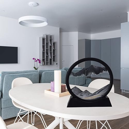 Miniatura 7 de Imágenes dinámicas de arena, increíble arte en movimiento, paisaje de arena de mar profundo 3D de vidrio, decoración relajante para aliviar