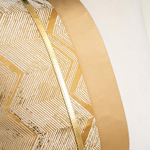 Alerfa 12 X 20 Inch Khaki White Geometric Striped Gold Leather Patchwork Velvet Cushion Case Luxury Modern Lumbar Throw Pillow Cover Decorative Pillow For Couch Sofa Living Room Bedroom Car #TOP2
