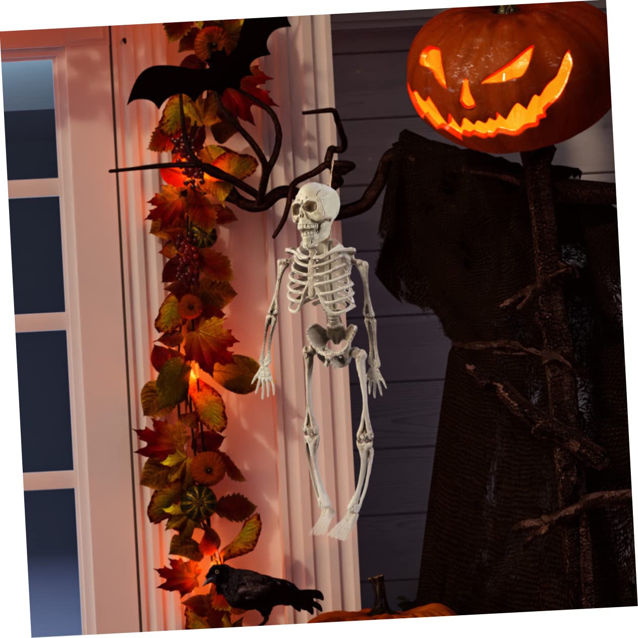 ULDIGI Realistic 40cm Skeleton Stakes Skull Props for Halloween Parties Decorations