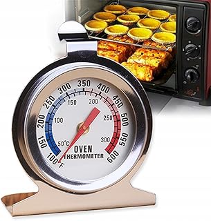 Termômetro para forno em aço inox com base medição de 30 a 300°c