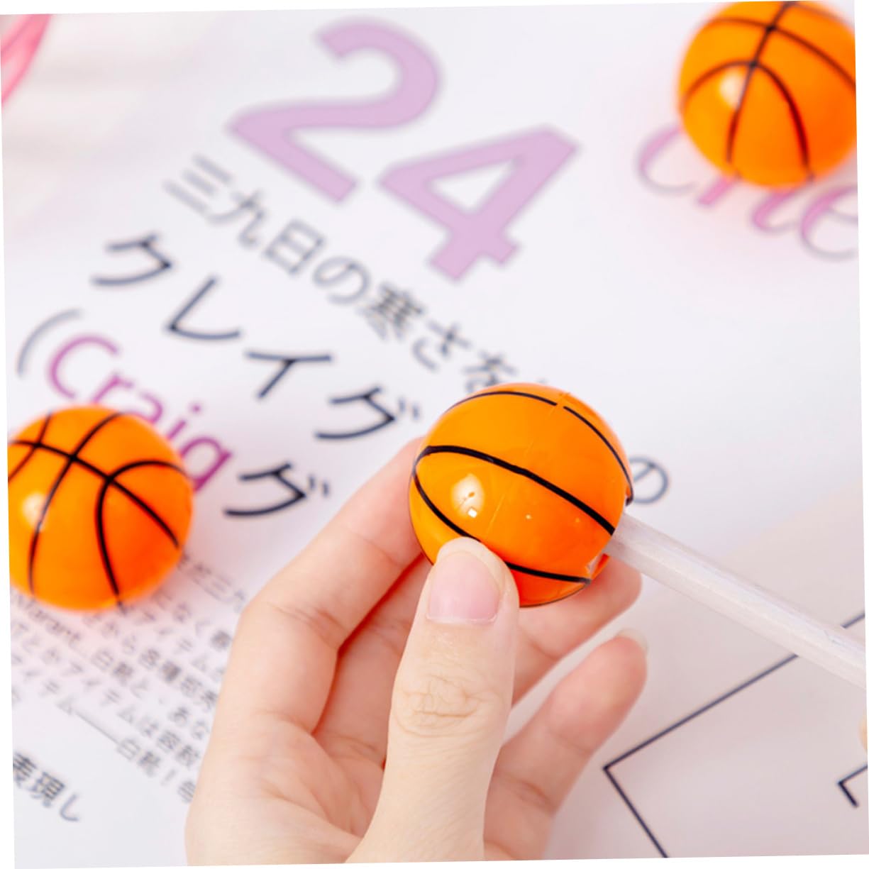 CANIGHT High Basketball Pencil Sharpener 15pcs Set Easy to Carry Great for Students Boys and Girls School Supplies