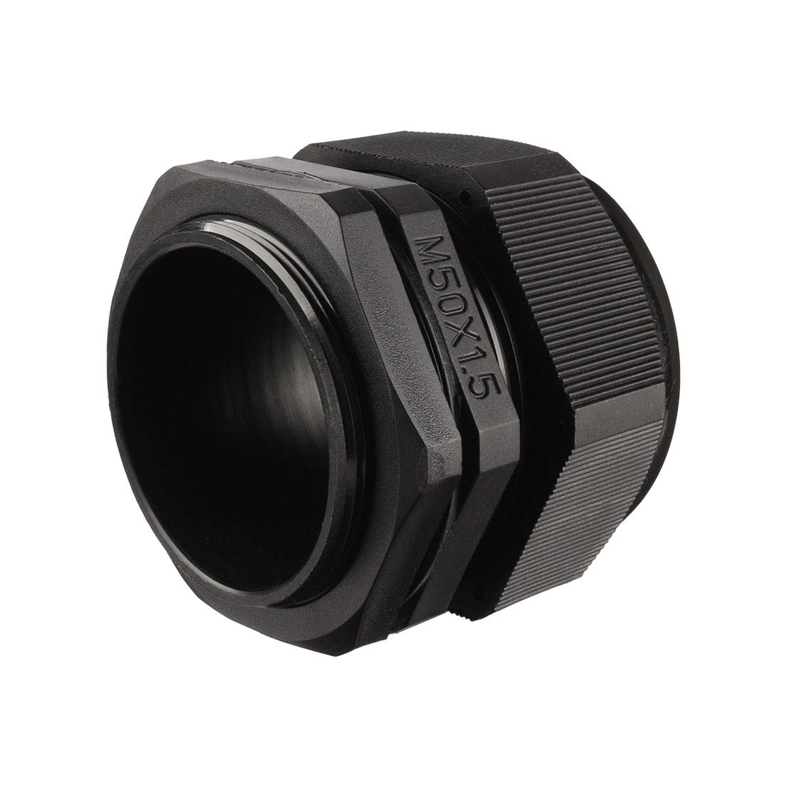 sourcing map 20Pcs M50 IP68 TRS Contratuerca de Cable negro por 32mm-38mm