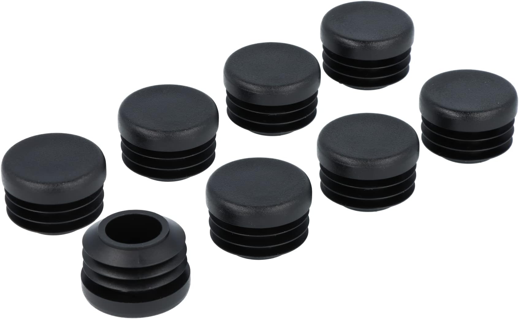 GleitGut 8 x lamella plugs 23 mm to 25 mm inner tube - round tube plugs 28 mm outer tube - plugs black