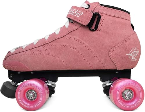 Bont Patines Prostar Bubblegum Pink Suede - Patines profesionales con ruedas LED brillantes para interiores y exteriores - Patines de ruedas -