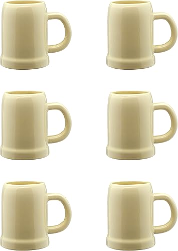 Taza de cerámica personalizada de 10 onzas, juego de 6, paquete personalizado a granel, ideal para octubre, pub, restaurante y más, natural