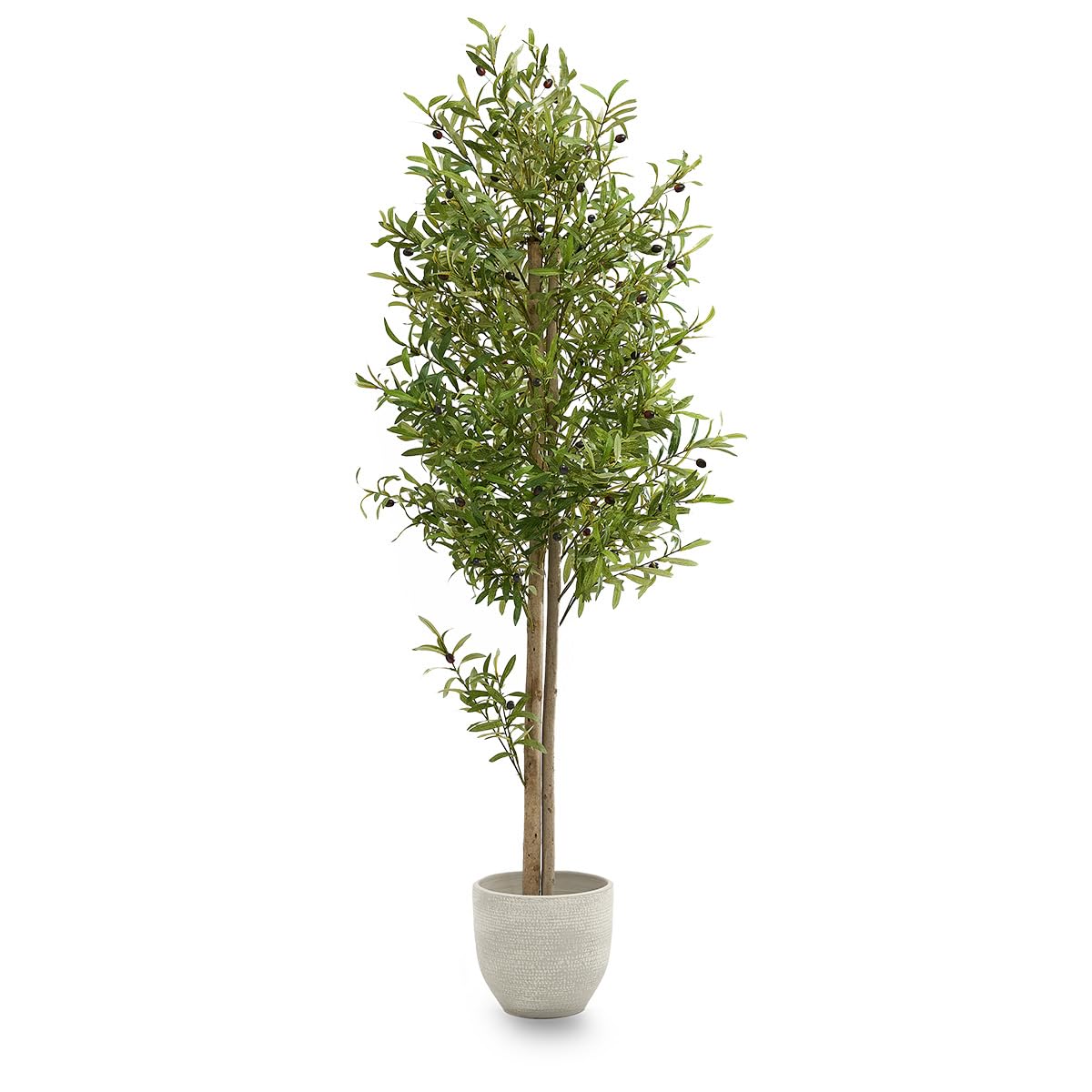 Maia Shop Artificial Olive Tree, 180 cm for Home and Office Decoration. Hyper-realistic Decorative Artificial Plant with Natural Trunk — image 1
