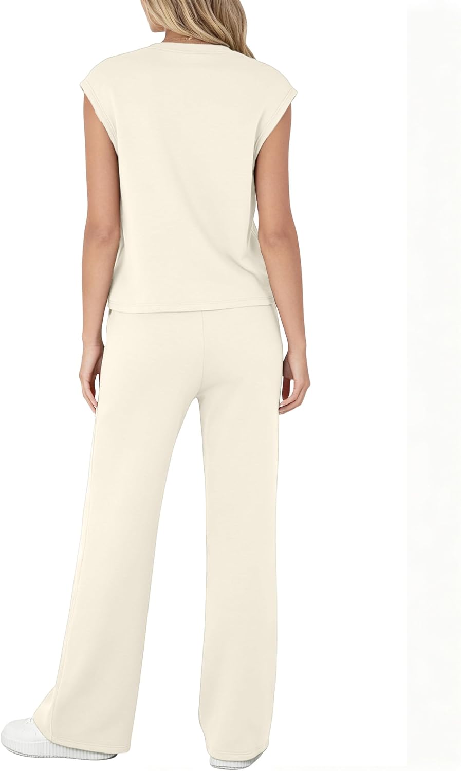 Sixstar Two Piece Sets for Women Summer Sleeveless Tops Wide Leg Pants Casual Airport Travel Outfit Lounge Set Track Suit
