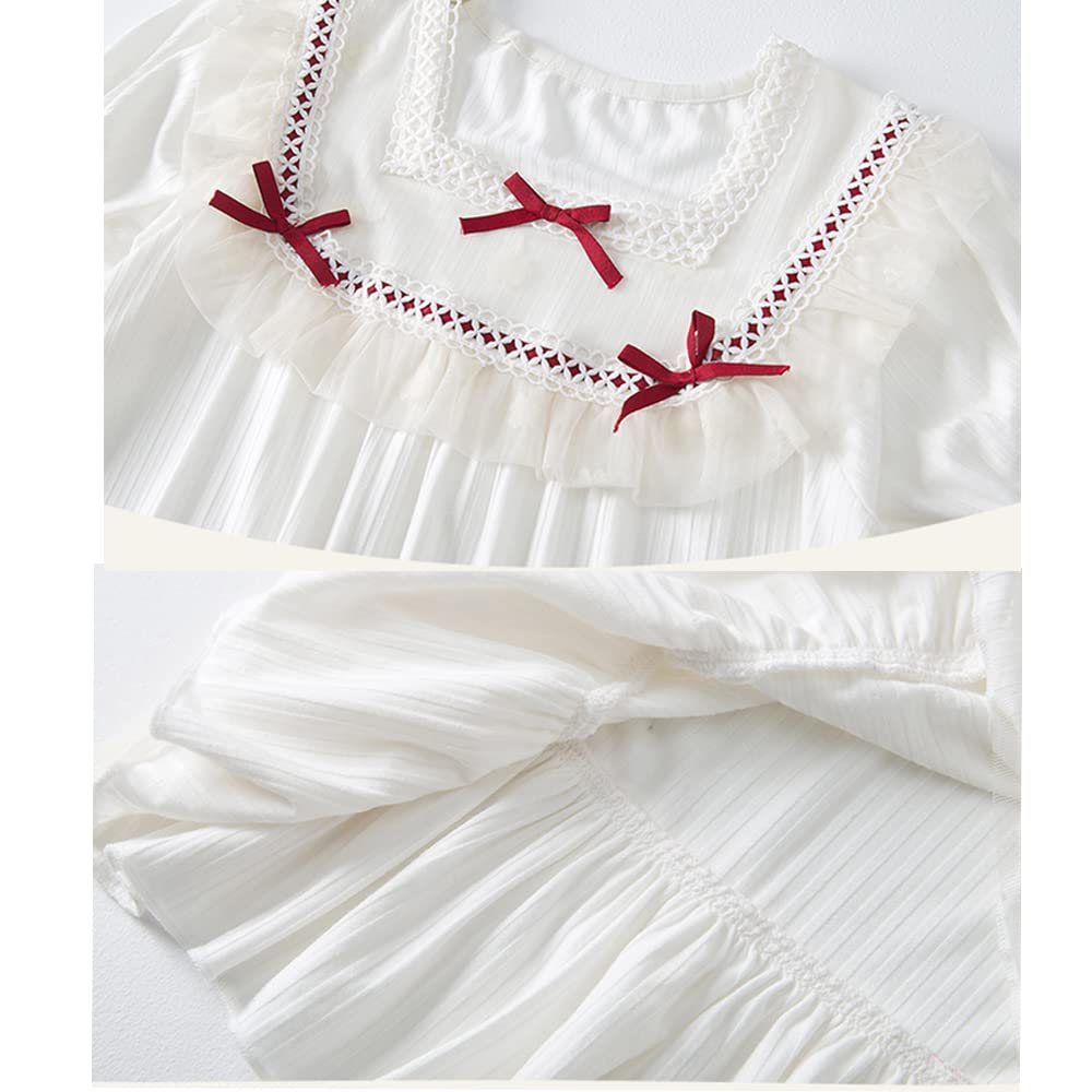 Camicia da Notte vittoriana delle Ragazze, Vestiti da Notte della Principessa del Vestito da Sonno dei Bambini per la Ragazza 3-12 Anni