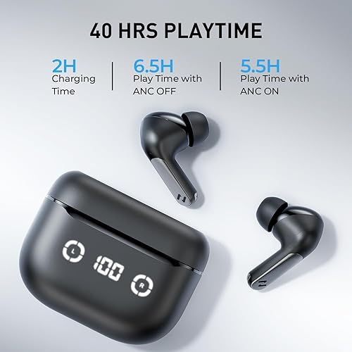 Miniatura 4 de havit Auriculares inalámbricos con cancelación de ruido, auriculares Bluetooth 5.4 con 4 micrófonos ENC con cancelación de ruido, 40 horas de