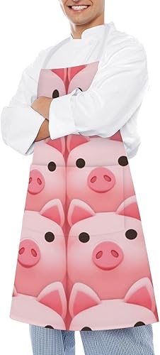 Miniatura 4 de Delantal de cocina con bolsillo para mujer, divertido babero resistente a las manchas para hornear manualidades limpieza