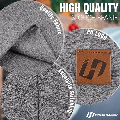 GXCROR Damen Herren Beanie, Slouch Beanie Mütze - Weiche Baumwolle, Atmungsaktive Longbeanie für Chemo & Alle Jahreszeiten