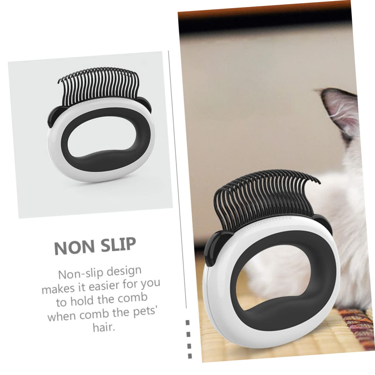 Kisangel 4piezas Cepillo De Masaje Para Gatos y Peine Para Cuidado De Mango Ergonómico y Diseño Antideslizante Para Desenredar y Relajar Mascota Baño Cuidado