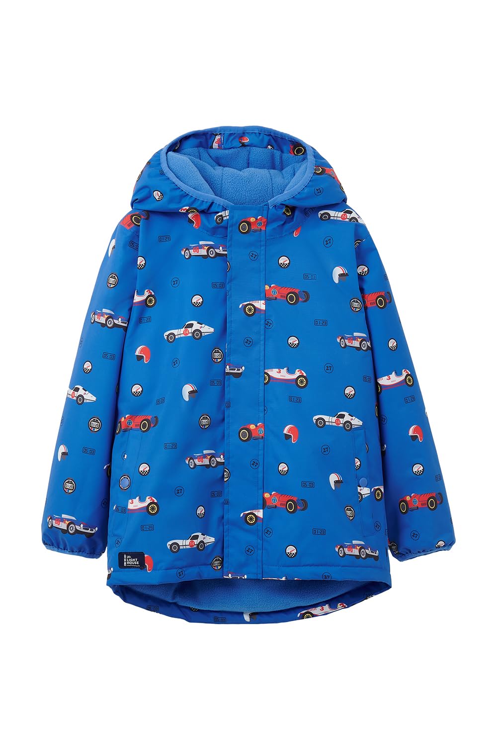 Lighthouse Clothing Kids Navy Tractor Print Finlay Coat - Mid Blue - 4-5 Years