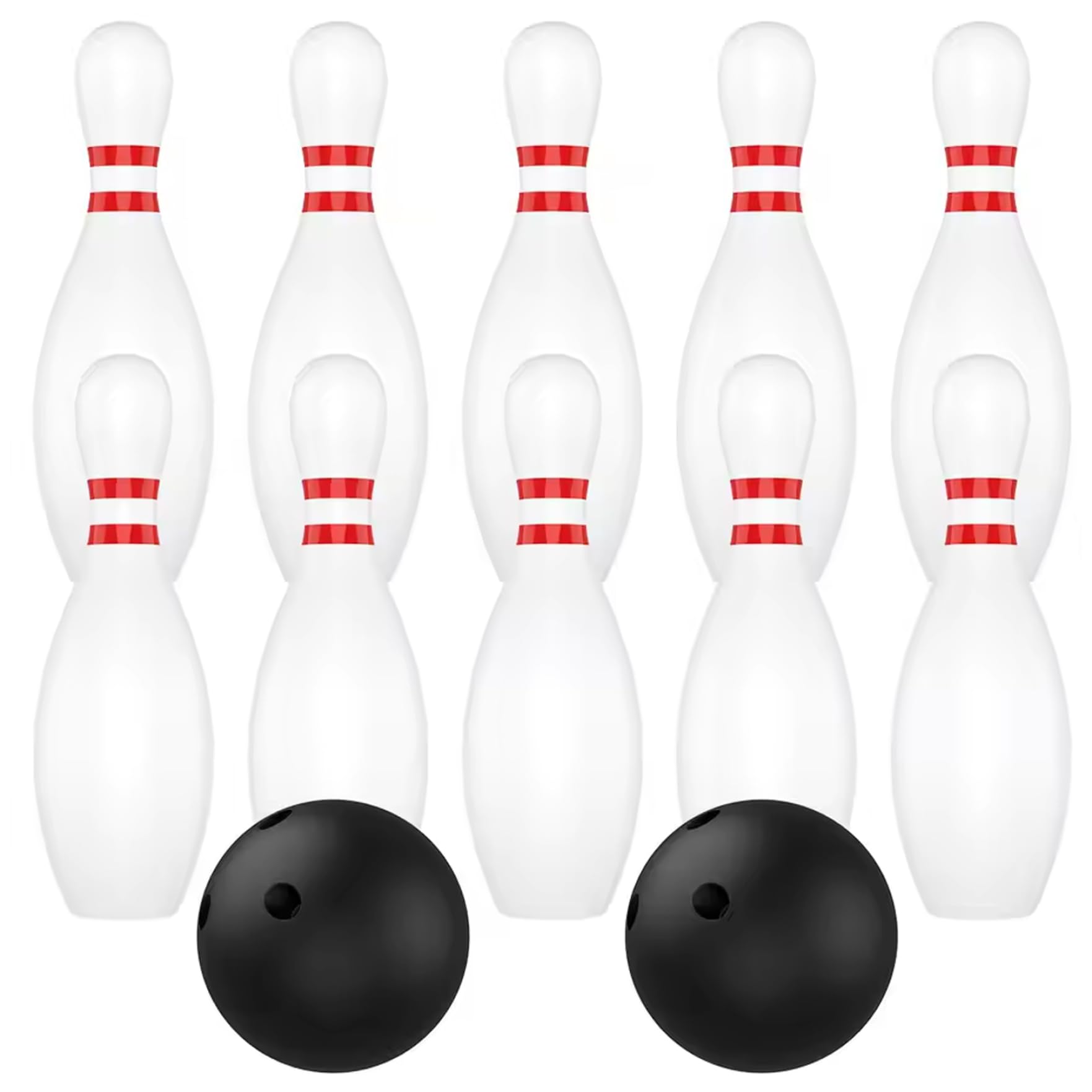 Juego de Bolos para niños, 10 Pines de plástico y 2 Bolas, Juego de Bolos para niños pequeños, de Actividades en Interiores y Exteriores, cumpleaños Educativo para niñas de 5 a 7 años