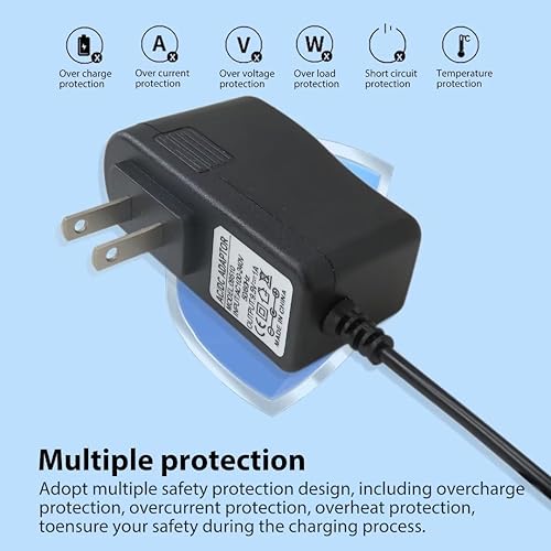 Miniatura 5 de Adaptador CACC de 9.5 V para Casio ADE95100LU - Cargador de fuente de alimentación con certificación UL para teclado de piano Casio (cable de 8.4