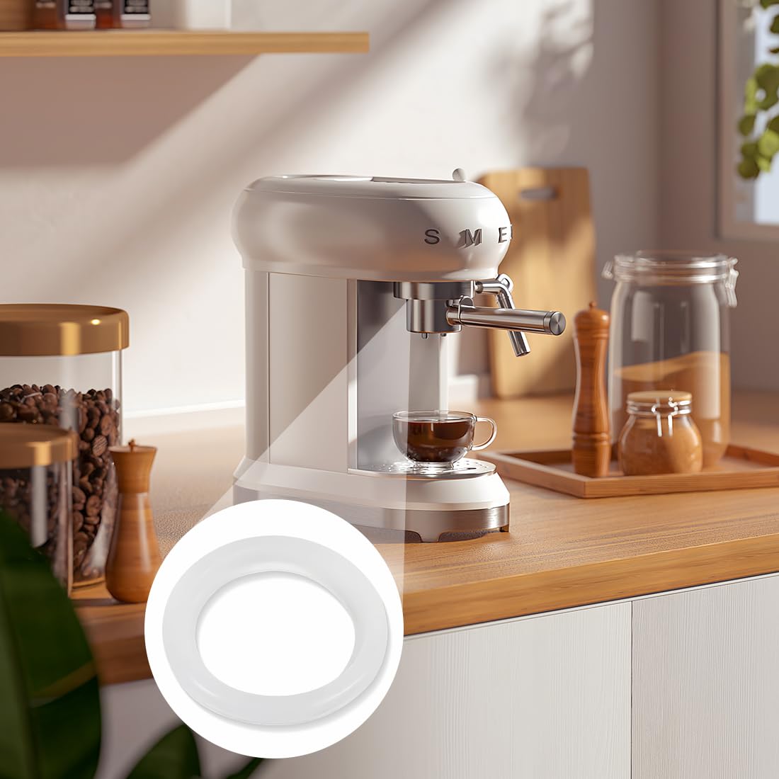 Joint D'Étanchéité Porte-Filtre 58mm - Compatible DeLonghi Dedica EC680 EC685 EC785 Etc.