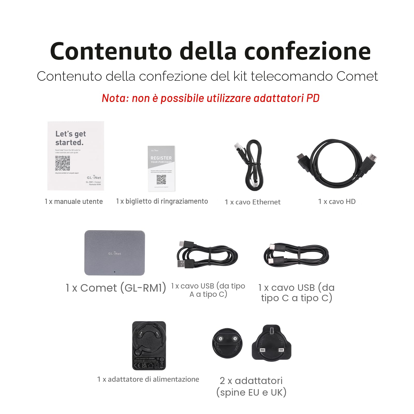 GL.iNet Comet GL-RM1 KVM remoto, 4K 30Hz, controllo BIOS, Tailscale | Controlla da remoto qualsiasi PC o server via Internet, accesso a livello BIOS, nessun software sul computer host