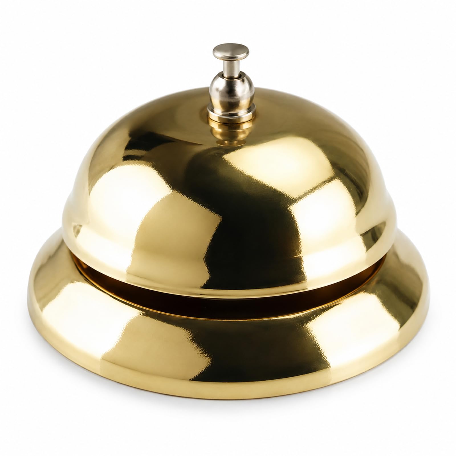 Metal Service Bell for Reception & Desk, Loud Call Bell with Non-Slip Base