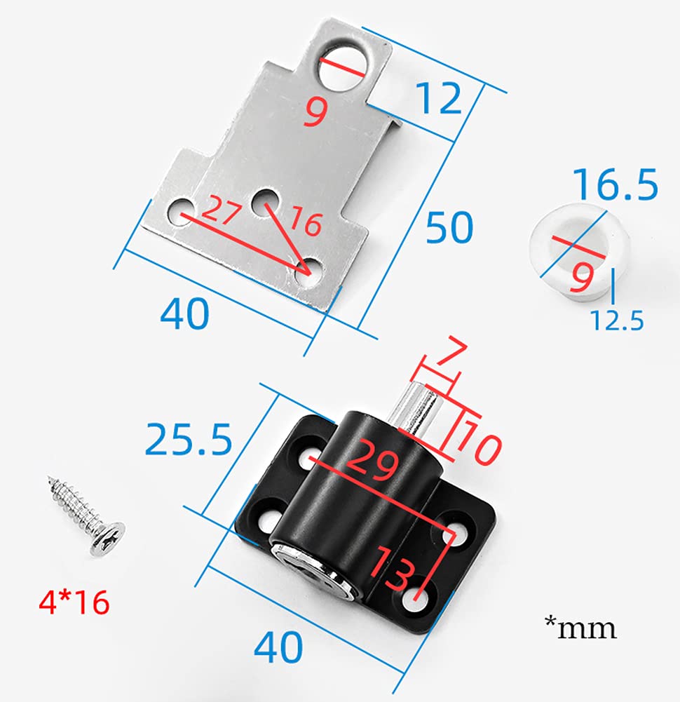 Blokada okna Zabezpieczenie przed dziećmi UPVC, Zamek do drzwi tarasowych przesuwnych ze stopu aluminium z kluczami Multicolor 2/4/6 szt(Black,6pcs)