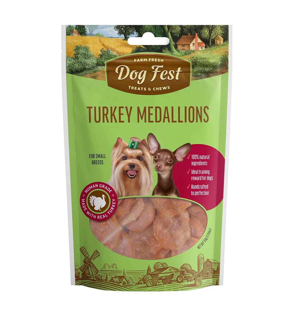 Dog Fest FARM FRESH TURKEY MEDALLIONS FOR SMALL BREEDS