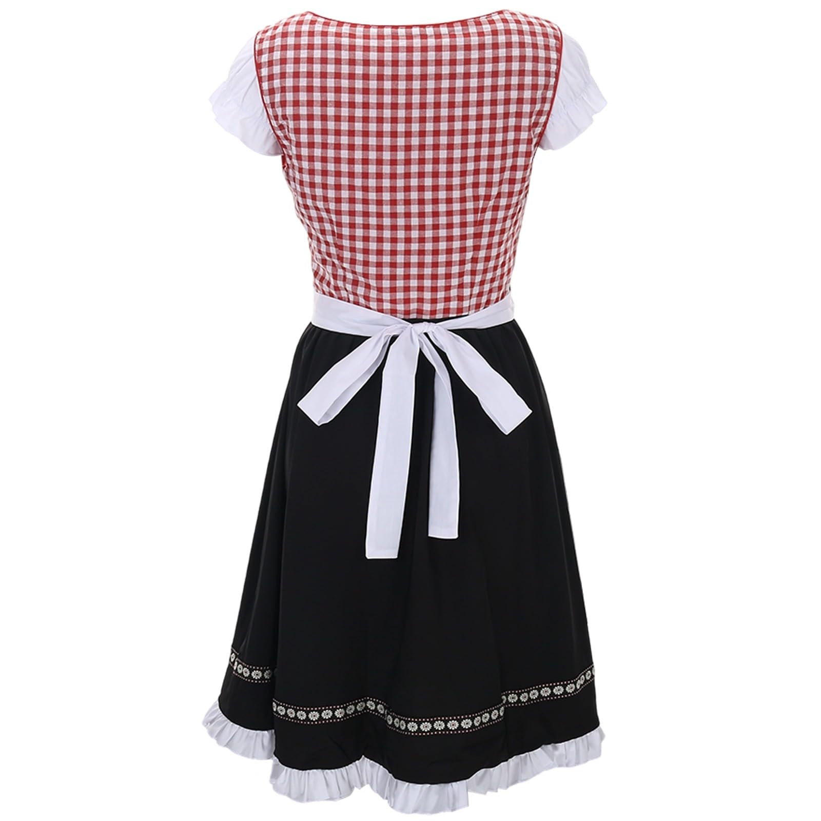 SKFLABOOF Dirndl Damen Midi Große Größen Dirndlkleid Drindl Lang Oktoberfest Outfit Dirndel Dirndl-Komplettsets Lange Trachtenrock Dirdl Modern Grosse Grössen Komplettset Trachtenkleid