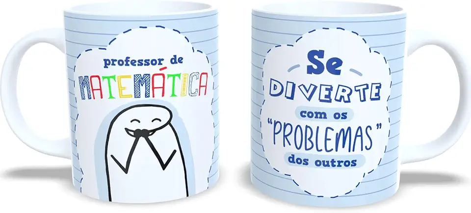 Caneca Personalizada e Divertida – Frases Engraçadas de Professor por Matéria (Matemática)