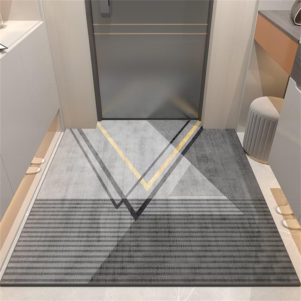Tapis de salon gris 200x300cm lavable et moderne pour chambre ado