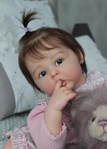 Miniatura 3 de iCradle Linda muñeca realista de bebé Reborn de 24 pulgadas, 24.0 in, adorable muñeca de silicona para niños pequeños, muñeca recién nacida, juguete