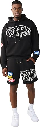 True Religion Mens Logo Sweat Short | Elastic Waist