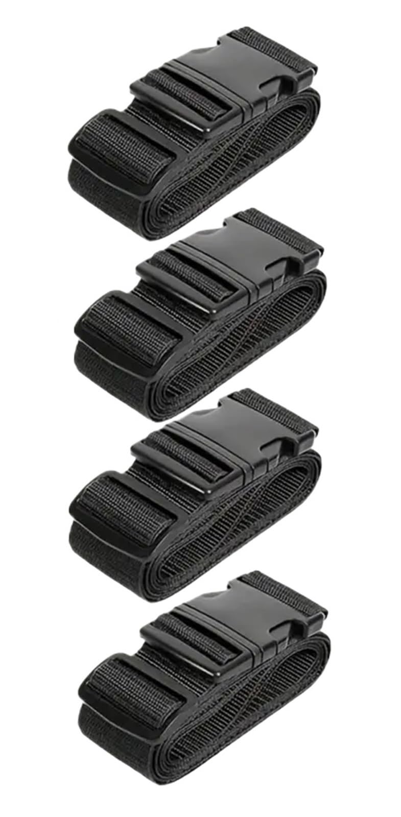 Correas de equipaje para maletas, 6/12/24 piezas, correas de equipaje de forma recta para maleta, cinturón de poliéster con hebilla de liberación ajustable, accesorio de viaje (BH123094-B4)