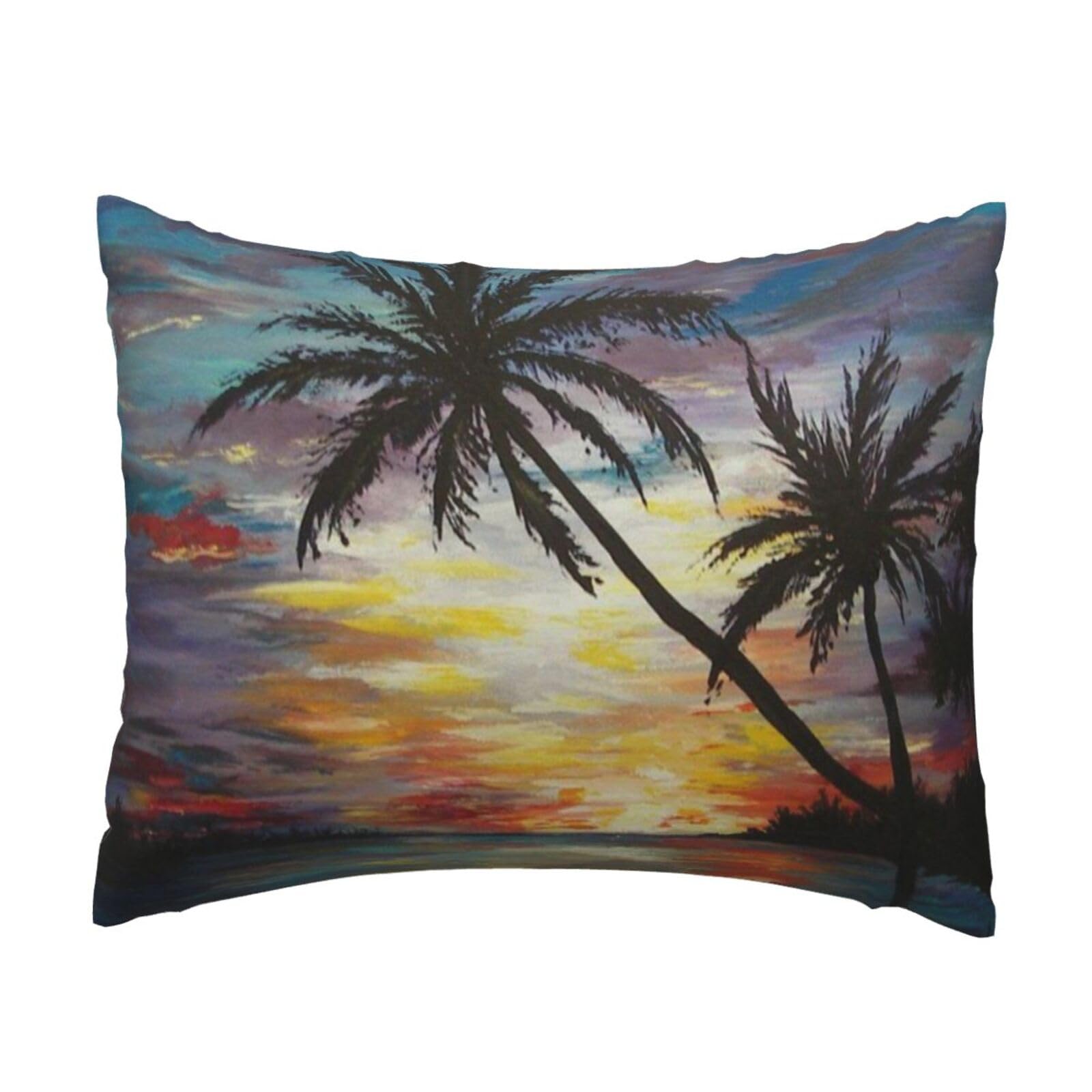 WSHFFILO Tropical Sunset printed Pillow Case 20x26in Decorative pillowcase Throw Pillow Cover