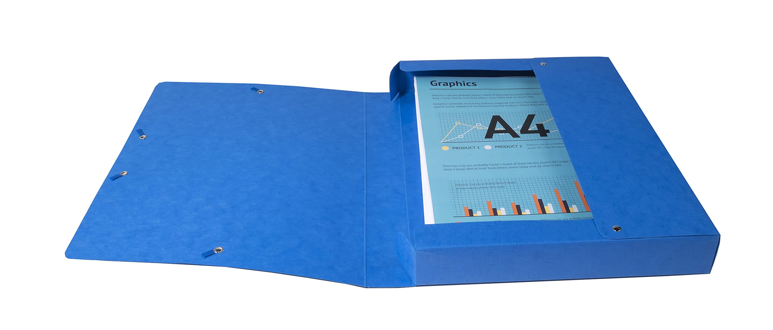 Exacompta 10 Boîtes de Classement Scotten A4 dos 4 cm Bleu