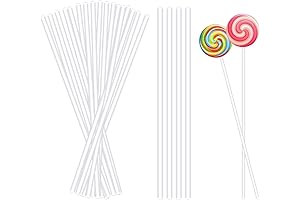 100-Count 3mm Acrylic Sticks for Toppers, Pops, and DIY