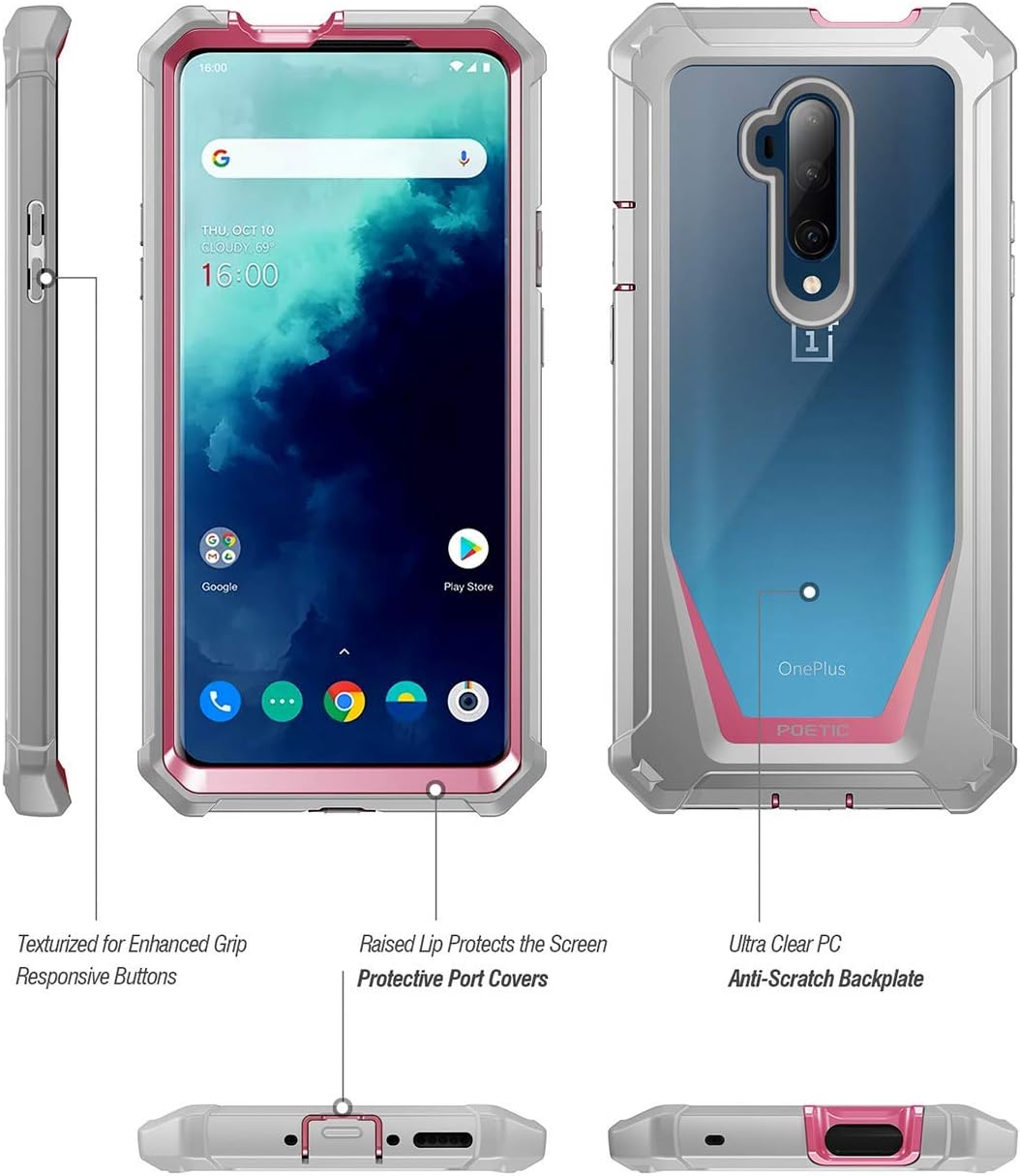 Flash Deals - 50% OFF Poetic Guardian Series Designed for OnePlus 7T Pro/OnePlus 7 Pro Case, Full-Body Hybrid Shockproof Bumper Cover with Built-in-Screen Protector, Pink/Clear Flash Deals - 70% OFF Poetic Guardian Series Designed for OnePlus 7T Pro/OnePlus 7 Pro Case, Full-Body Hybrid Shockproof Bumper Cover with Built-in-Screen Protector, Pink/Clear