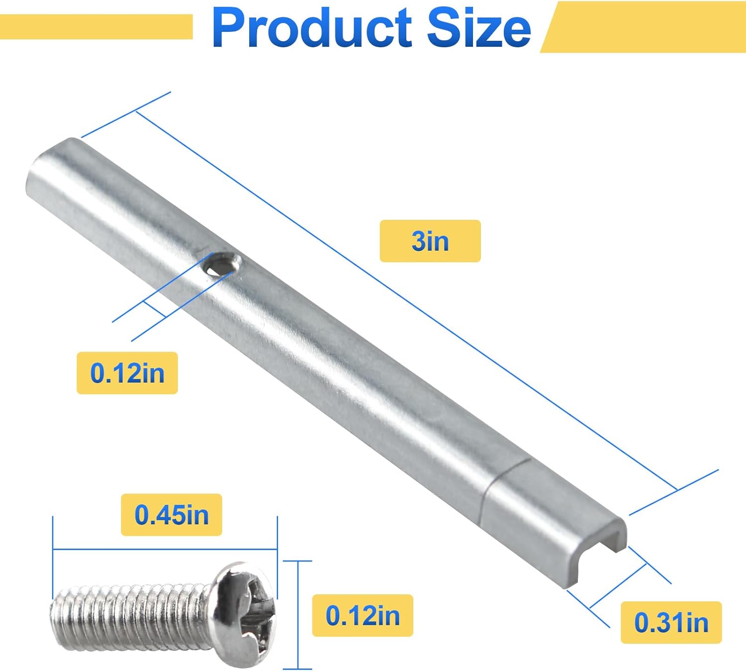 5/8'' H 3758 Spiral Balance Pivot Bar for Prime-Line Tilt Window,Single & Double-Hung Vertical Sash Windows,4 Pack
