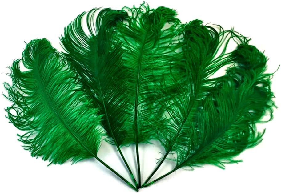 Moonlight Feather | 1/2 Lb - Kelly Green Ostrich Tail Wholesale Feathers (Bulk) 12-16 Wedding Cosplay Centerpiece Gatsby Feathers