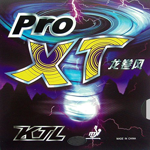 KTL Pro XT (Pro-XT) Pips-in Table Tennis (Ping Pong) Rubber with Sponge (Black, 2.2mm)
