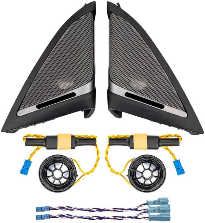 Car Front Door Panel Tweeter Cover Speaker HiFi Music Audio Upgrade Loundspeaker Trumpet Compatible with G30 G31 5 Series(Dashboard kit)