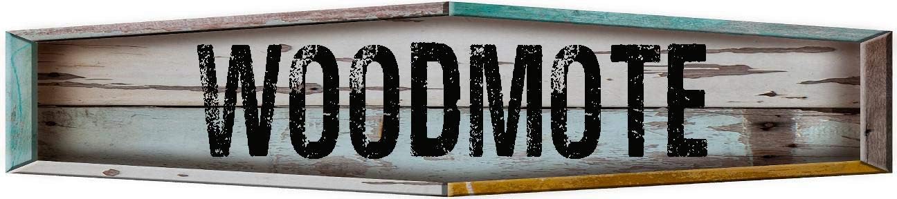 WOODMOTE Teal Diamond 8" Shaped Weathered Painted Wood Look Magnet for use on Any Steel Surface