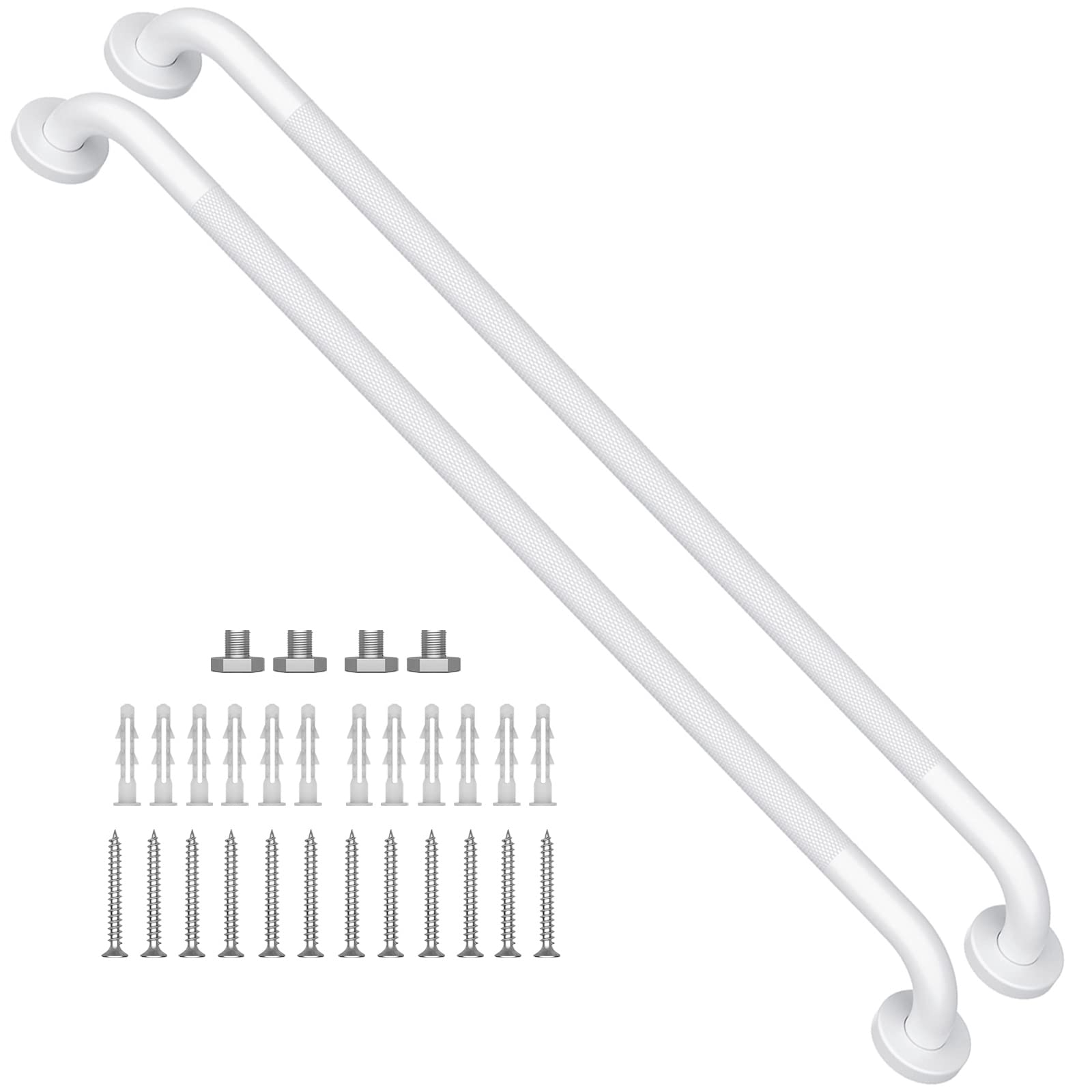 2 Pack White Grab Bars, 36 Inch Grab Bar for Bathtubs and Showers