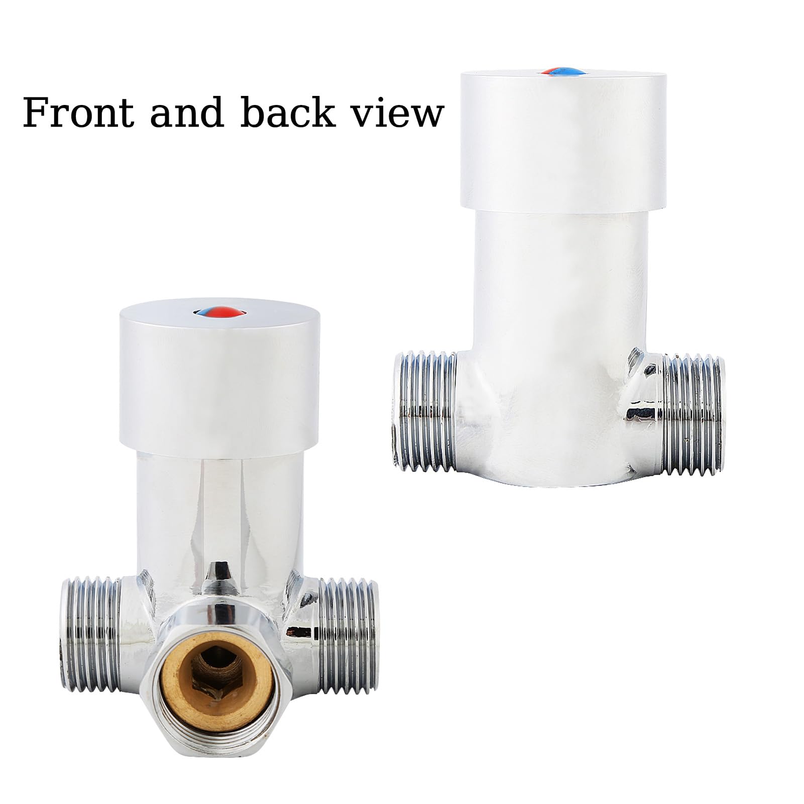 Valvola Miscelatrice Termostatica Gangang - Ottone Senza Piombo Con Ritegno | Connessioni G1/2 Pollici - Foto 4