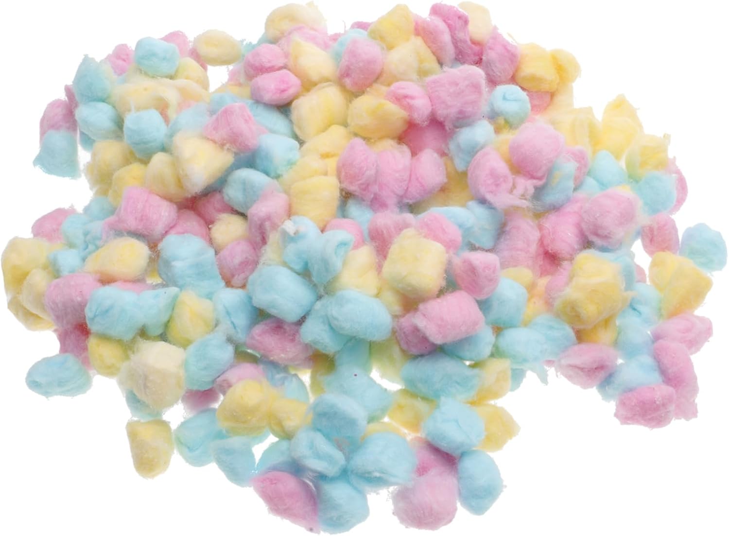 Newborn Colored Cotton Balls for Face Cleaning Soft Absorbent Small Fuzzy Balls in Pink Yellow Blue Gentle Skincare and Multi Purpose Craft Supplies
