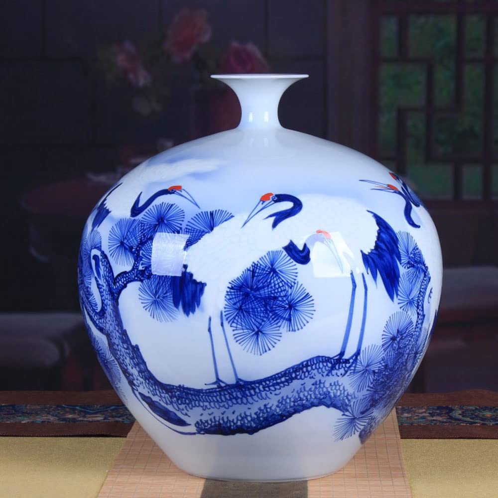 asdchZen Chinoiserie Jingdezhen Ceramics Hand-Painted Vases Ornamental Bottles Home Decorations Tv Cabinets Handicrafts Living Room Coffee Tables Wine Cabinets Ornaments