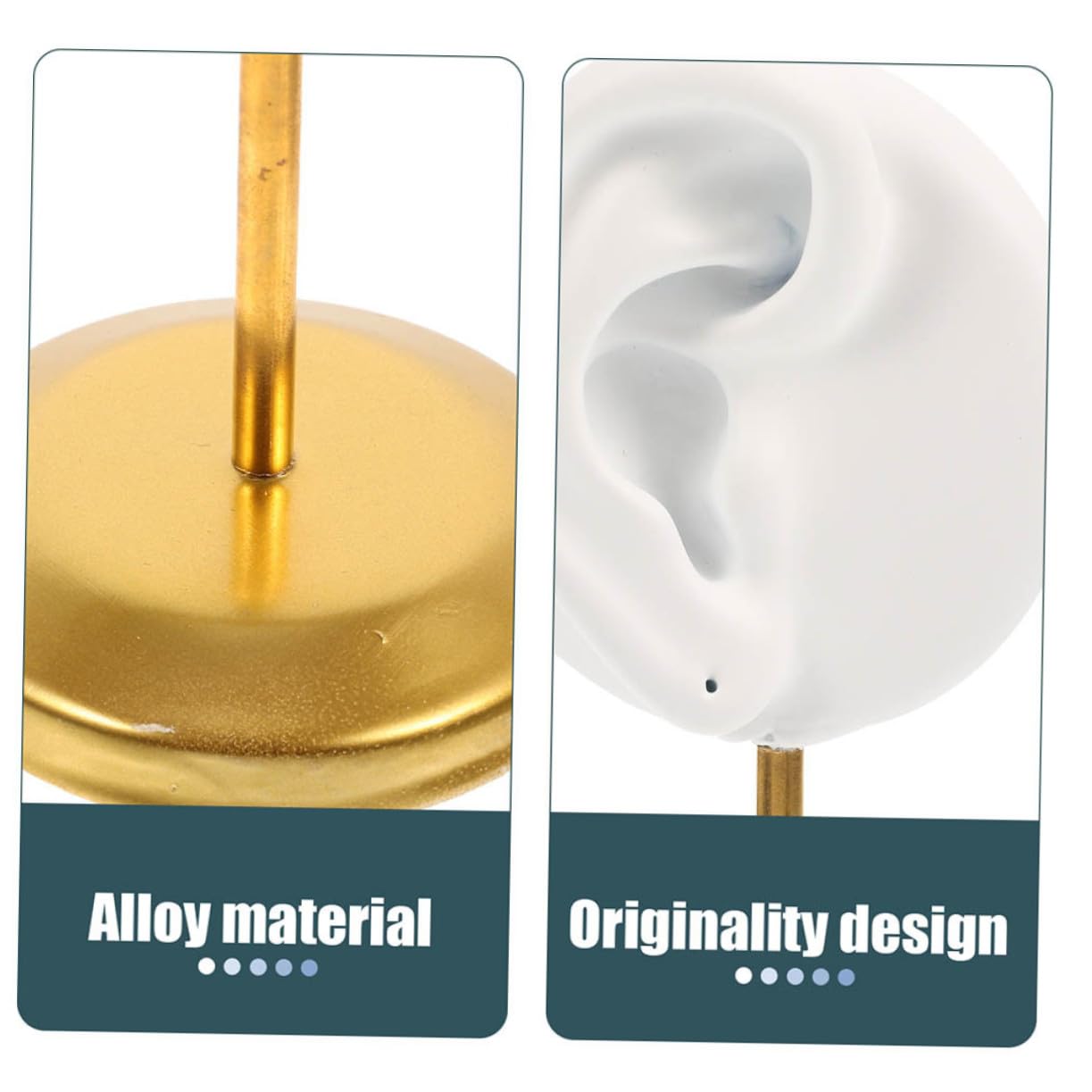 TOYANDONA Metall Ohrstecker Display Ständer Ohrförmiger Schmuckhalter Resin Basis Schmuckorganizer Für Schmuckverkauf Und Aufbewahrung